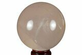 Polished Rose Quartz Sphere - Madagascar #177764-1